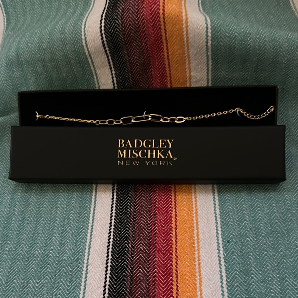 Badgley Mischka Gold Bracelet 7”-8.5”